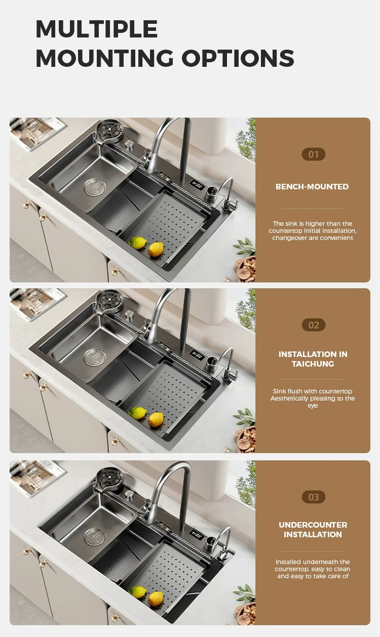 Black Single bowl undermount kitchen sink-use place Black Single bowl undermount kitchen sink-use place